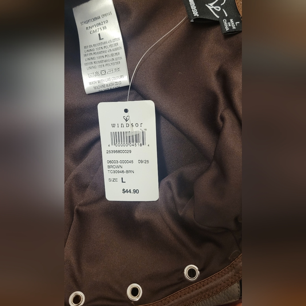 Windsor Chocolate Lace-Up Strapless Top - Picture 8 of 16